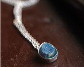 Tear Drop Drusy Sterling Silver Necklace