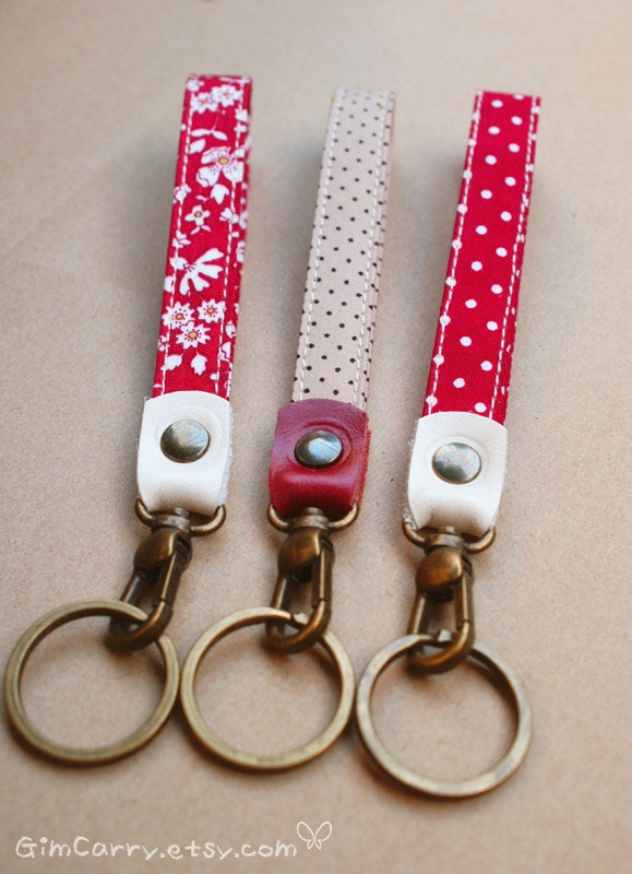 Trio Set - Your choices and Ready to Ship - Wrist Key fob,Key chain,Strap with a heavy duty swivel hook