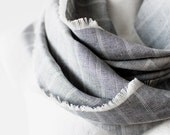 Valentine SALE Woven Linen Fringed Loop Circle Scarf infinity Fall Winter