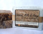 Exfoliating Soap - OTMEAL, MILK & HONEY - Handmade with Organic Oils, Shea Butter and Organic Oats