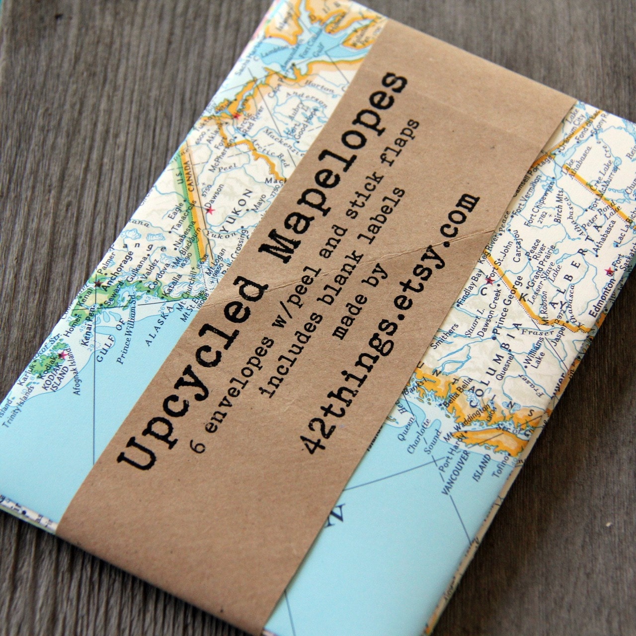 Map Envelopes A2 with Labels and peel and stick flap set of 6
