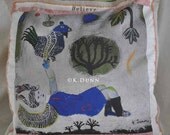 Raggedy Art  Pillow "BELIEVE"  stuffed with lavender