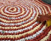 Autumn Spice Round Crocheted Rug