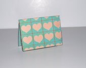 SPRING SALE Card Case / Mini Wallet - Heart Grid