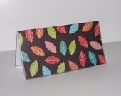 Checkbook Cover - Bright Leaves