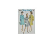 Simplicity 6932 Sewing Pattern Dress Coat 1966 Missy Size 14.5 womens size 8
