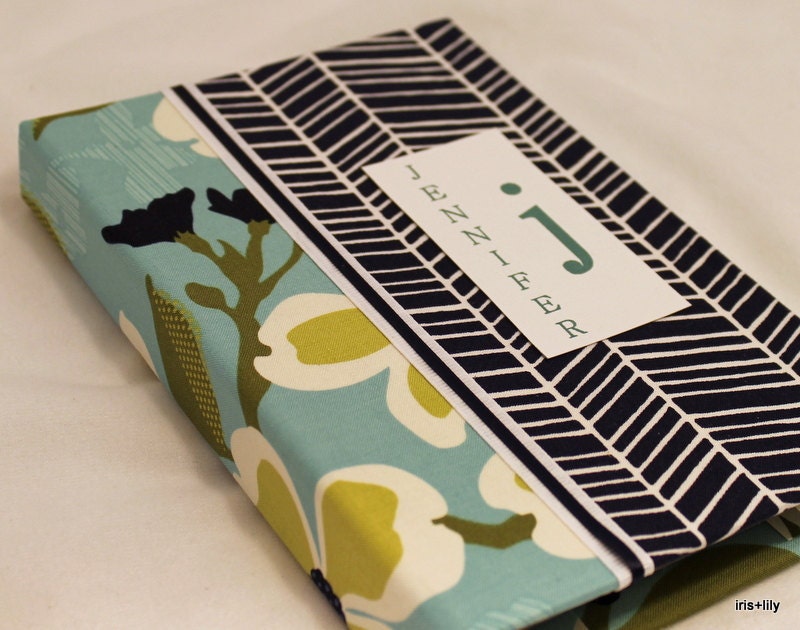 Nook, Nook Color, First Edition Nook Case - Hardcover Book Style, Joel Dewberry Fabric, Hidden Magnet Close