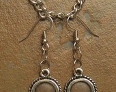 Steampunk resin filled earrings - Toggle Clasp