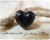 13mm Black Heart Nose for Plush Stuffed Animals 10 Pieces