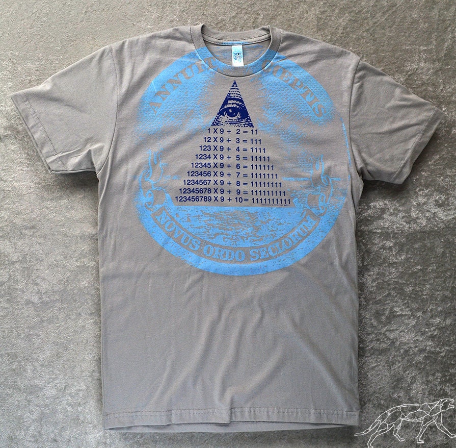 Math Geek Tshirt Unisex Fitted Cotton Light Grey Beauty and Mystery of Math