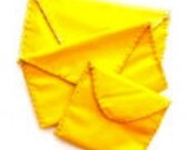 Recycled LEATHER Handmade Hand Stitched Wallet Small Envelope Bag Sustainable Gift YELLOW Bag luxboheme
