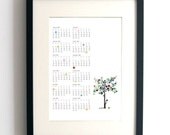 Wall CALENDAR 2012 Skyscraper one page all days of the year - archival art print - 12 months