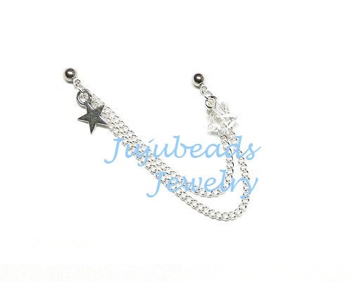 Star Gaze - Cartilage Lobe Double Piercing