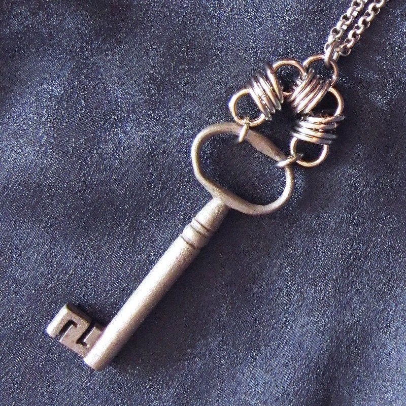 Large Key with Chainmaille Accents