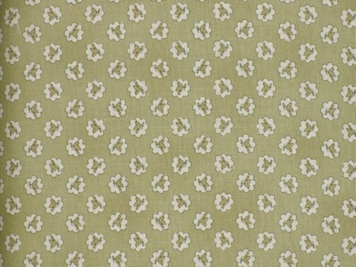Henry Glass & Co.  - Quilting Sewing Crafting Cotton Fabric - Tiny Green Birds on Green Background