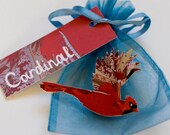 Cardinal Bird Brooch