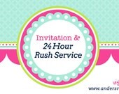 Customized Printable INVITATION with RUSH TURNAROUND Service