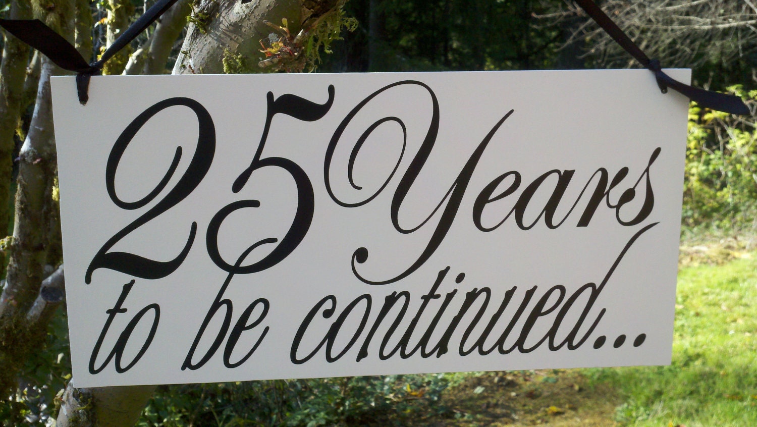25th Anniversary Photo Prop Wood Hand Painted Sign, Great Gift, Perfect for your Pictures