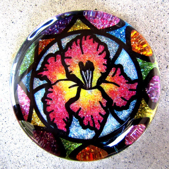 Glitter Gladiolus Paperweight
