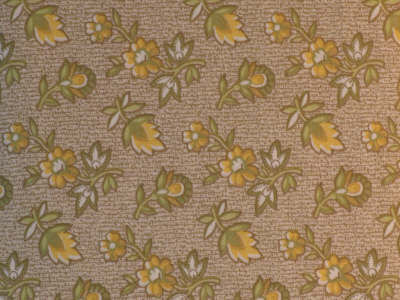 R J R  Fabrics  -  Golden Yellow Flowers on Green