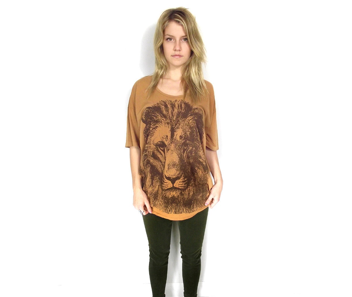 Lion tunic slouchy oversize tshirt One Size