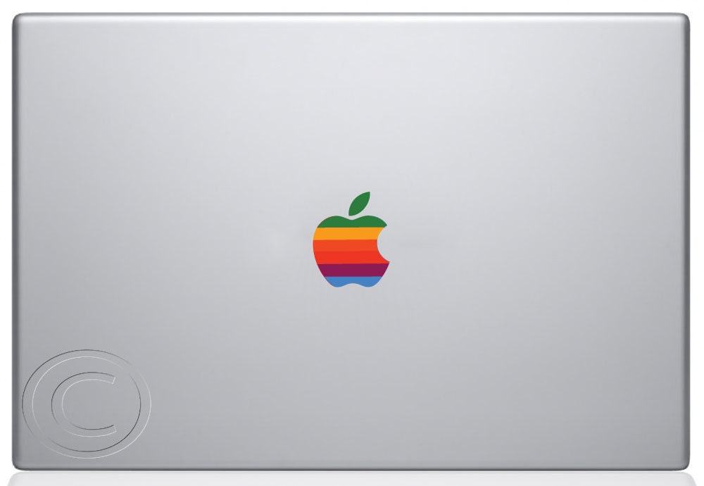 Macintosh Logos Vintage Set of 8  MacBook Decal Mac Apple Sticker Pro  13 15 17