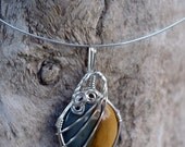 Oregon Picture Jasper Wire Wrapped in Sterling Silver