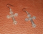 Buffy the Vampire Slayer Cemetery Haunted Metal Cross Pierced Earrings