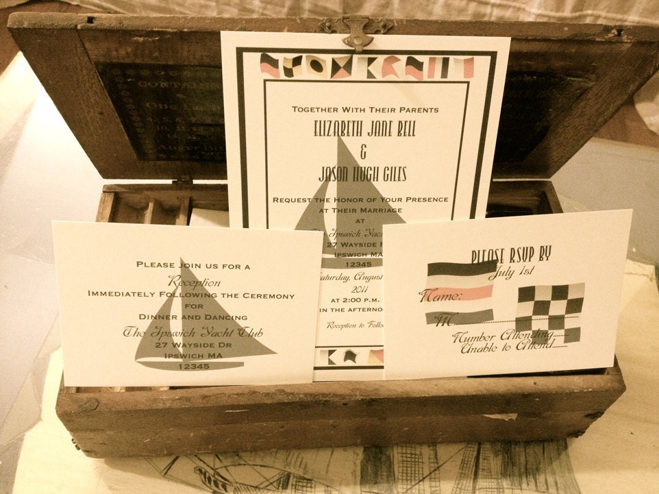 Sail Boat Invitation Suite