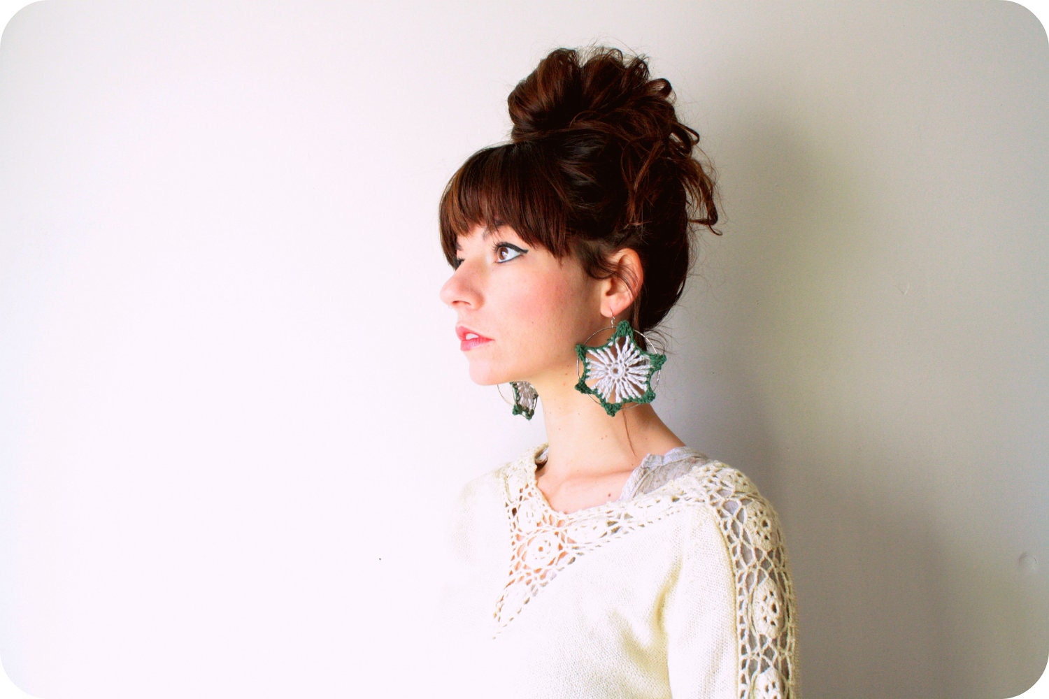 Gifts Under 25, Star Hoop Earrings, Winter Frost