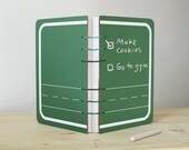 Chalkboard Book - Blank Sketchbook / Journal - blue thread