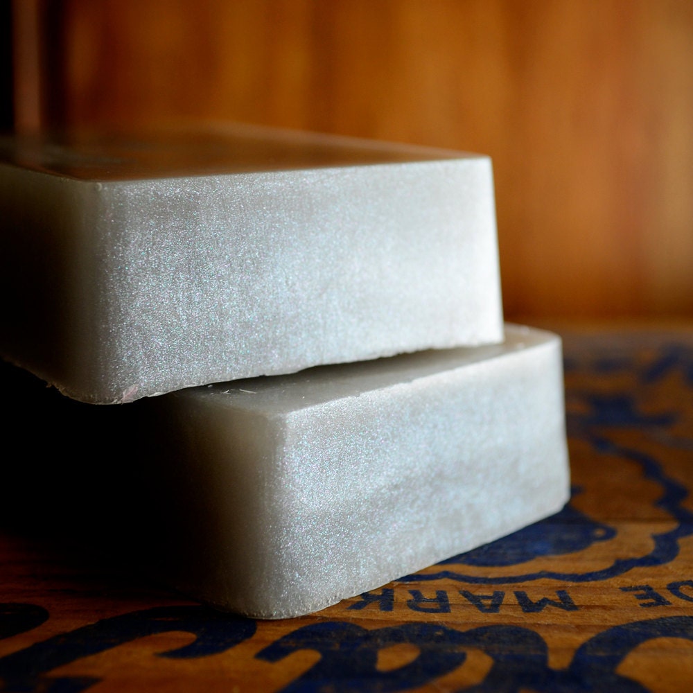 Snowdrift Soap - Peppermint, Vanilla, Evergreen - Handmade Glycerin Soap