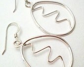 Lightening Teardrop Sterling Silver Earrings