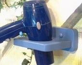 Country Blue wood blow dryer holder