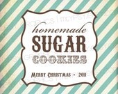 Vintage Stripes Holiday Sticker or Tag. Any colors. Printable file with Option to Print by Tipsy Graphics Il_170x135