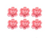 pink vintage style rose cabochons, 6pcs
