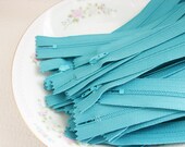Short Zippers, 6 Inch Turquoise Talon Zippers Bundle (Lot of 10)
