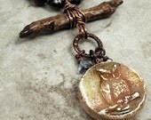 SALE Owl Amulet Necklace