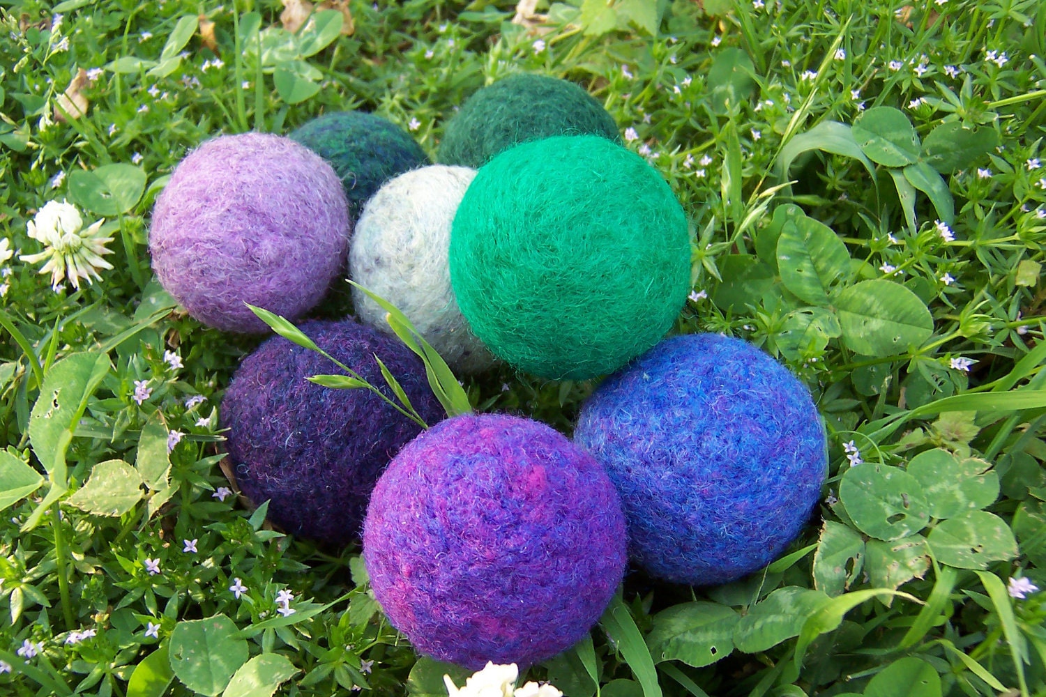 Bitty Balls Purples,Greens and Aubergine(8)