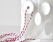 Metallic White Screenprint Paper Garland