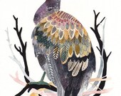 Vulture with Branches - Large Archival Print