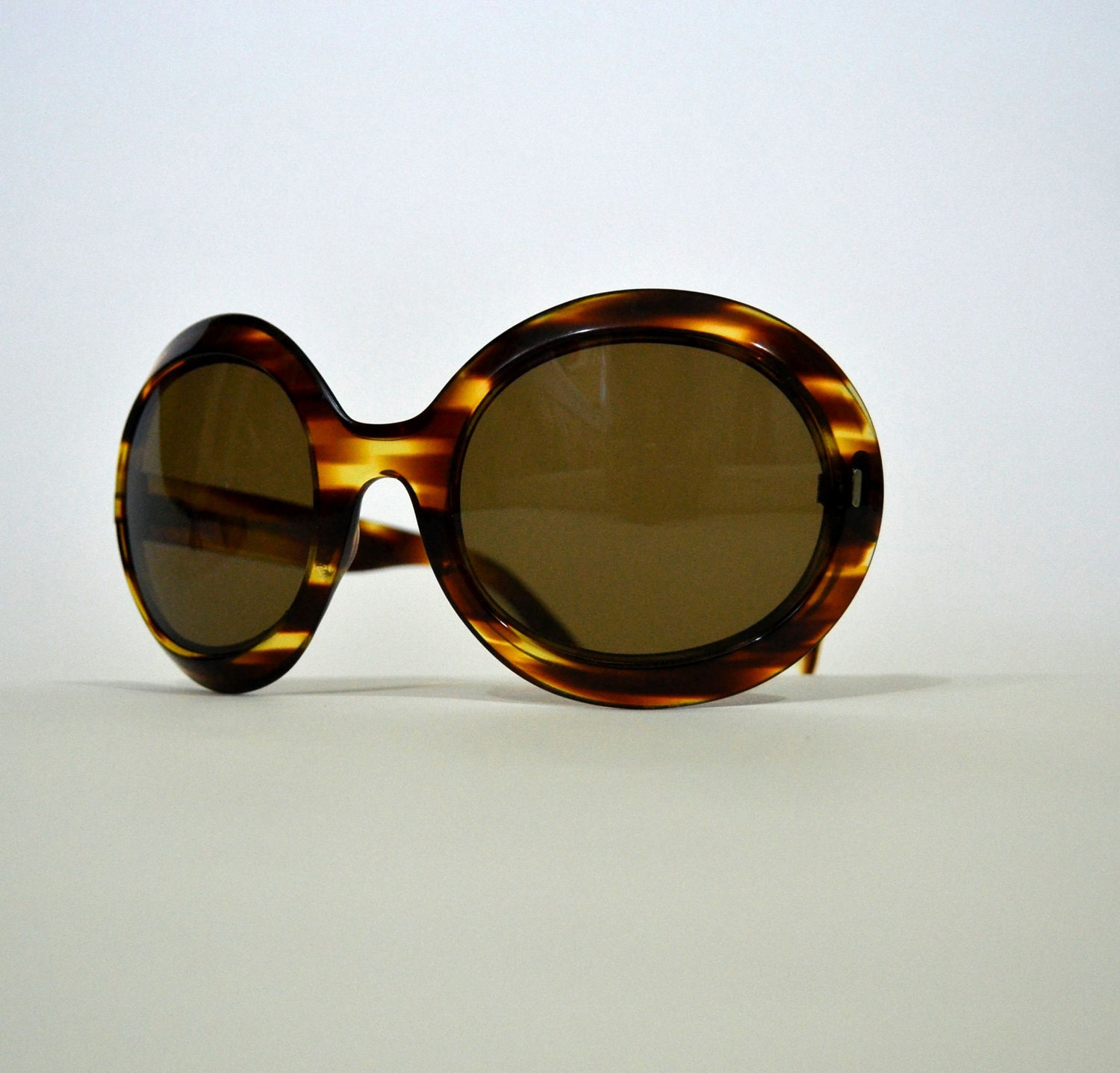 French 75....Vintage 60's French Big Faux Tortoise Sunglasses