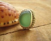 Silent Flight Seaglass Ring - TheSilverCaterpillar