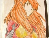 Neon Genesis Evangelion "Asuka" Woodburning Plaque