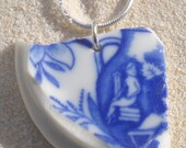 Drilled Sea Pottery Necklace - Surf Tumbled Time Traveler - Found Beach Ceramic with a Past