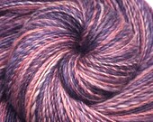 Hand spun yarn - Japanese Butterflies - Blue Faced Leicester (BFL) wool, fine sport weight, 340 yards