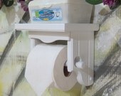 White Toilet Paper Holder with Shelf