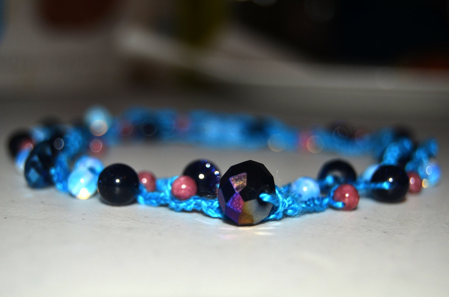 Caribbean Breeze Crocheted 2x Wrap Necklace or 5x Wrap Bracelet