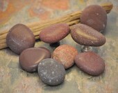 Stone Cabinet Knobs - Set of Eight Polished Beach Rocks