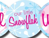 DIY Printable Little Snowflake Birthday Party Circles Cupcake Toppers Il_170x135